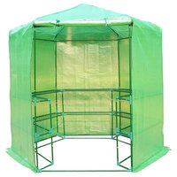 Portable 3-Tier Shelf Hexagonal Walk in Greenhouse, 7.5'