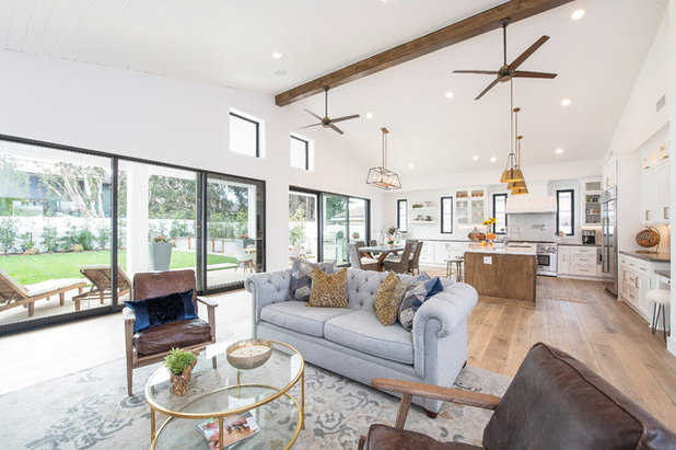 Farmhouse Living Room by Streamline Construction