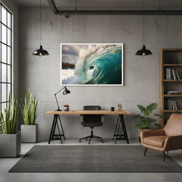 Aqua Embrace Industrial/Urban Wall Art