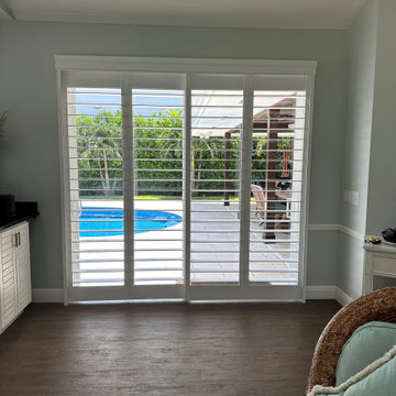 Bypass Plantation Shutters for Sliding Glass Doors — Palm City, FL