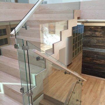 Floating Boxed Zig Zag Staircase