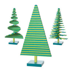 Small Flat-Packed Green Modern Christmas Tree from Stardust - Christmas Trees