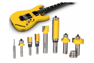 Luthier's 8 Bit Electric Guitar carbide tipped Router Bit Set