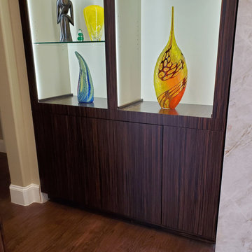 Custom Media and Fireplace Wall Display Cabinets