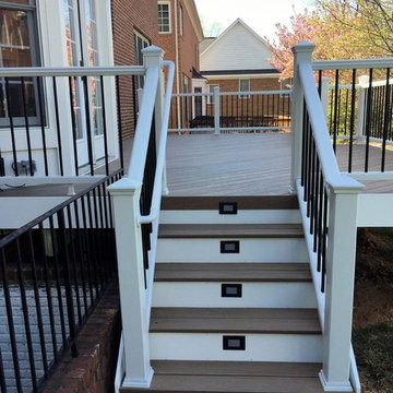 Deck in Wolf Amberwood & Trex Transcends Railing