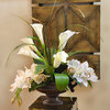 Calla Lily and Orchid Silk Flower Arrangement