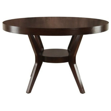 Furniture of America Urbani Contemporary Wood 1-Shelf Dining Table in Espresso