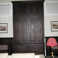 Family room cabinets