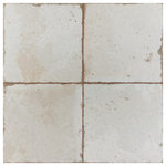 Merola Tile - Kings Manhattan Ceramic Floor and Wall Tile - Old-world European elegance radiates from our Kings Manhattan Ceramic Floor and Wall Tile. Save time and labor spent arranging smaller square tiles and instead install these durable ceramic slabs, which have four squares separated by scored grout lines. Designed by interior architect and furniture designer Francisco Segarra, this tile is a true reflection of vintage industrial design. This encaustic-inspired tile offers an antiqued look. The final touch is the low-sheen eggshell glaze with imitations of the scuffs and spots that are the marks of well-loved, worn, century-old tile. These rustic scuffs and spots convince that this tile is truly aged. There are 13 different variations of this tile randomly scattered throughout each case. The scored grout lines can be grouted with the color of your choice to further customize your installation.