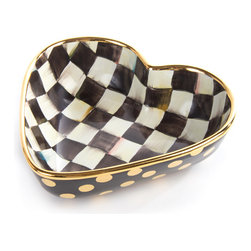 Courtly Check Heart Bowl - Large | MacKenzie Childs - Dining Bowls