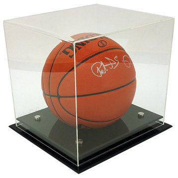 OnDisplay Deluxe UV-Protected Basketball/Soccer Ball Display Case - Luxe Clear