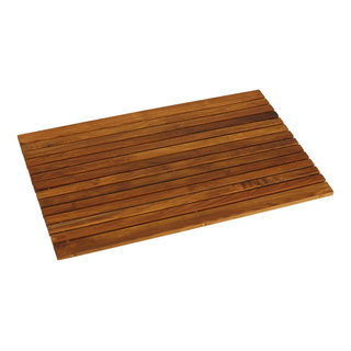 Nordic Style Oiled Teak Shower/Bath/Outdoor Mat 19.6? x 19.6?