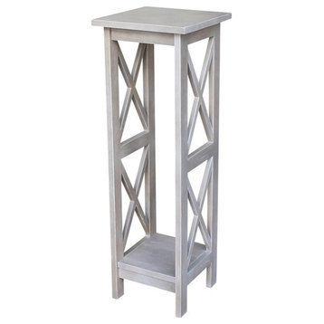 36" X-Sided Plant Stand in Washed Gray Taupe