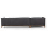 110.00" L Neera Pc Sectional Laf Chaise Rider Bl Sofa Top Grain Leather