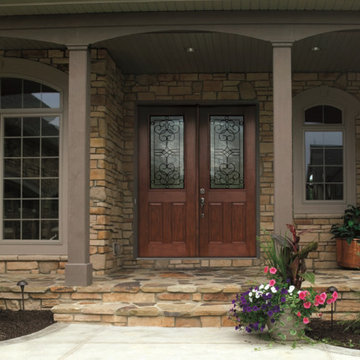 8ft. Fiber-Classic Mahogany doors