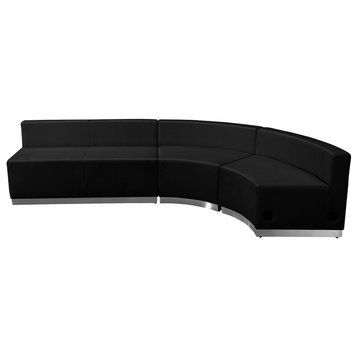 Hercules Alon Series Black Leather Reception Configuration, 3 Pieces