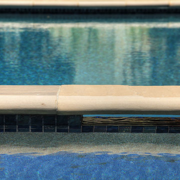 Steel Blue Iridescent Waterline Pool