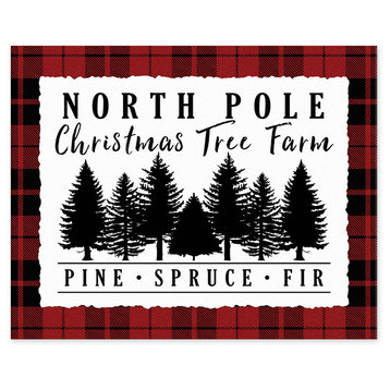 North Pole Christmas Tree Farm 8"x10" Easelback Canvas