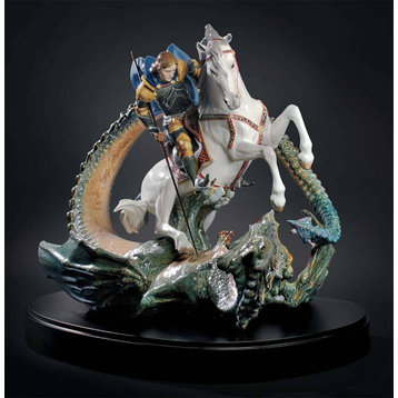 Lladro Saint George And The Dragon Figurine 01001975