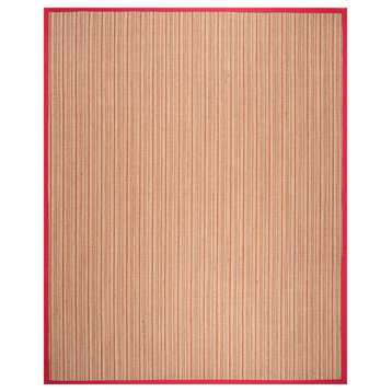 Safavieh Natural Fiber Collection NF132 Rug, Brown/Red, 5' X 8'