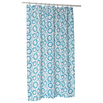 "Circles," Shower Stall-Sized Polyester Shower Curtain Liner