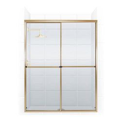 Challenger Series Bypass Shower Door (GOLD/CLEAR) by Coastal - Shower Doors