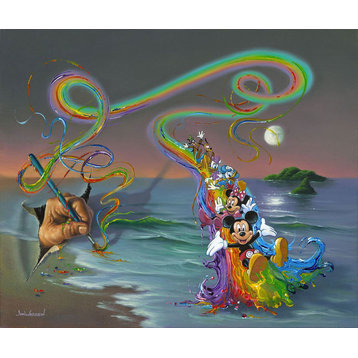 Disney Fine Art Walt's Colorful Creations by Jim Warren, Gallery Wrapped Giclee