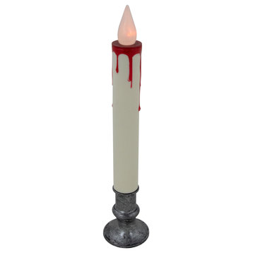 9" Flickering LED Halloween Candle Lamp with Dripping Blood Effect