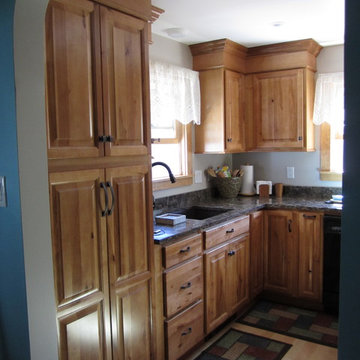 Rustic/Modern Fawn Kitchen Remodel with Diamond Single Sink Bowl