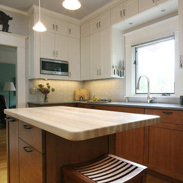 Cherry and White Custom Kitchen Remodel Council Crest Portland