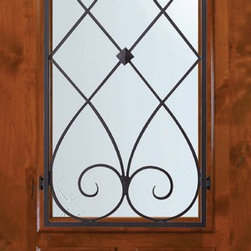 Slab Single Door 80 Wood Alder Charleston Arch Top Arch Lite - Front Doors