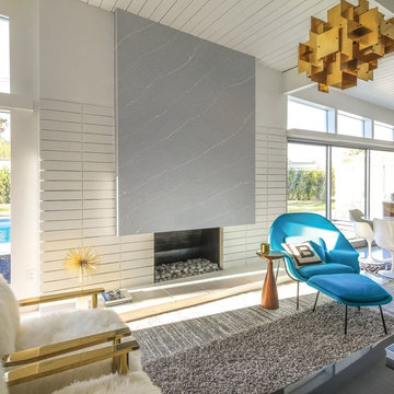 Glamorous midcentury modern kitchen in Palm Springs
