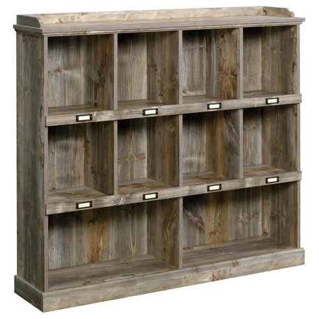 Sauder Granite Trace Engineered Wood 10-Cubby Bookcase in Rustic Cedar/Brown