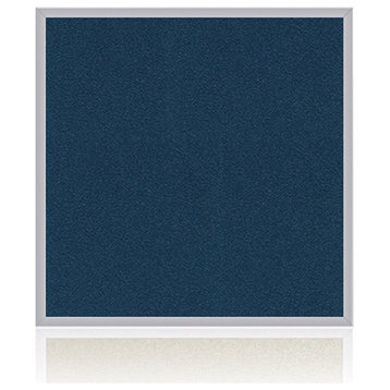 Ghent's Vinyl 4' x 4' Bulletin Board with Aluminum Frame in Navy