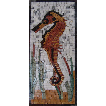 Seahorse Marble Mosaic, 6"x14"