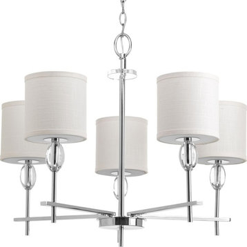 Status 5-Light, Chandelier With K9 Glass Accents, Polished Chrome