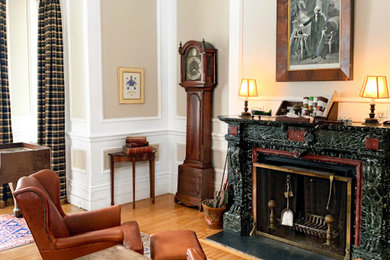 Example of a large classic living room design in Toronto