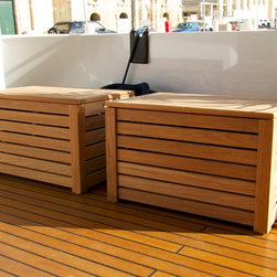 Teak Yacht Storage Chests - Accent & Storage Benches