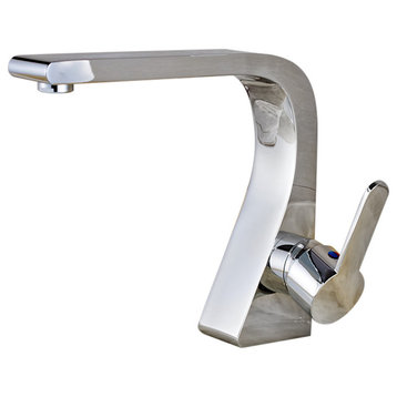 Cuneo Single Handle Deck Mounted Bathroom Faucet, Chrome