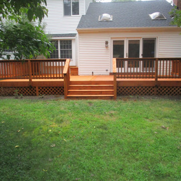 Deck with wheel chair ramp restoraion