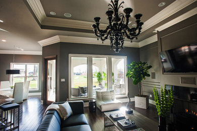 Living room - contemporary living room idea in New Orleans
