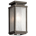 Kichler - Outdoor Wall 1-Light - You'll love the traditional elements of this 1 light outdoor wall fixture from the Manningham collection. The Clear Seedy glass partners with the strong lines and detailed cap accents in Olde Bronze creating a colonial inspired illuminating dream for the outside of your home.