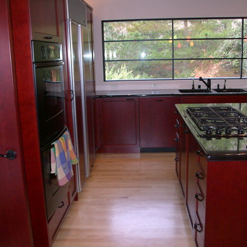 Cherry Kitchen with Recessed Panel Doors