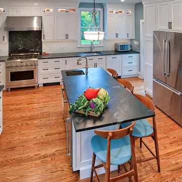 Brighton Cascade and Wabash Beaded Inset Kitchen in Hingham and and Cherry