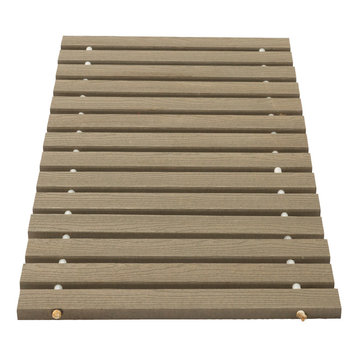 Roll-Up Boardwalk Composite Deck Board, Cape Cod Gray, 2'x10'