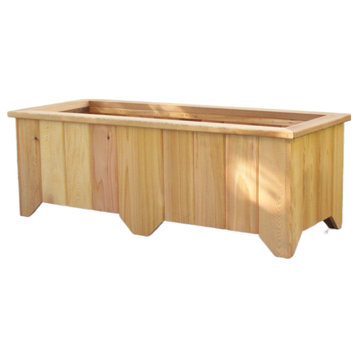 T&L Rectangular Planter Boxes, Cedar Tone, 20"x17"