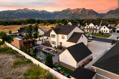 Example of a minimalist exterior home design in Salt Lake City