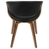 The Aria Dining Chair, Walnut and Black