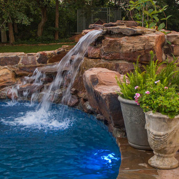Natural Stone Multi-Waterfall Water Feature