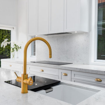 Entertainer’s Kitchen with Coastal Style Influences